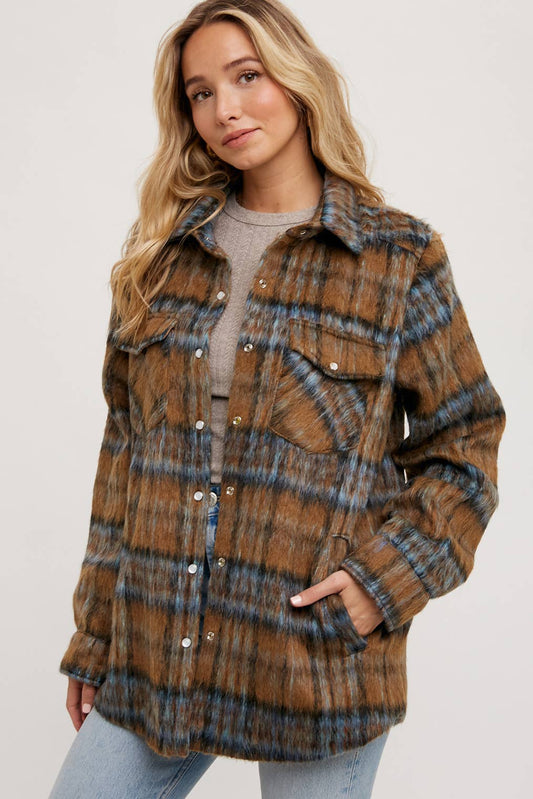 Lydia Brushed Flannel Shacket