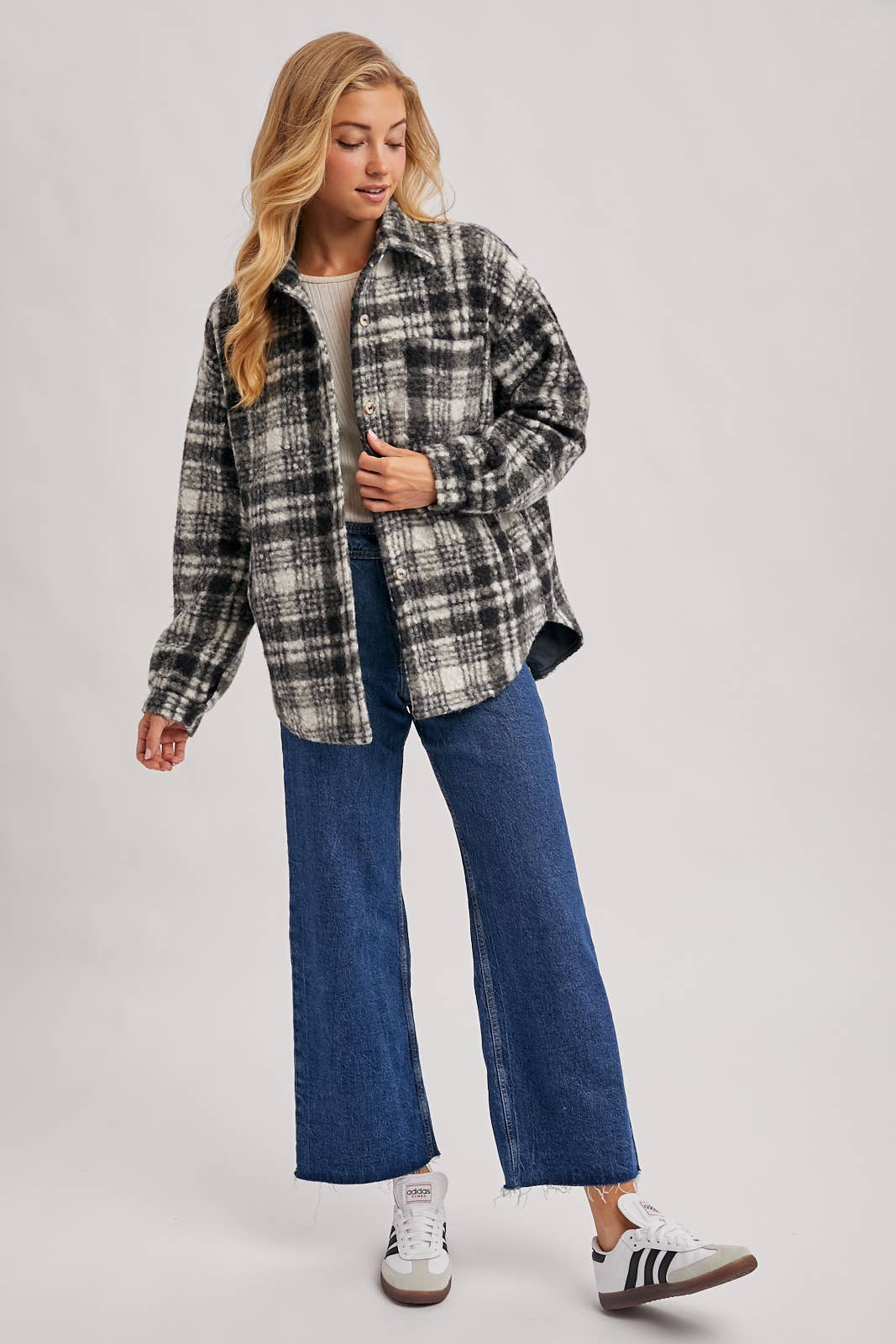 Riley Boucle Plaid Shacket