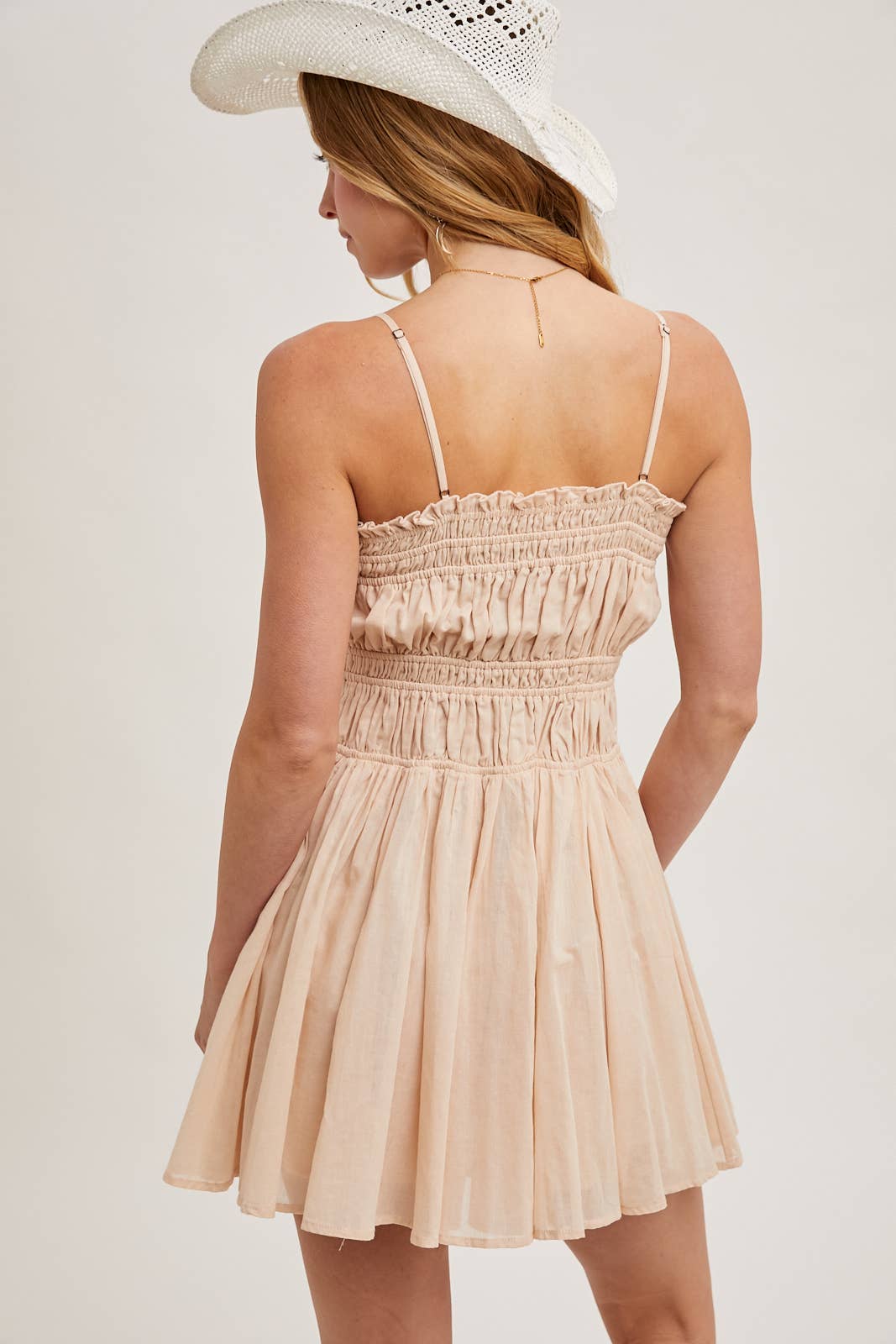 Mags Smocked Sleeveless Mini Dress