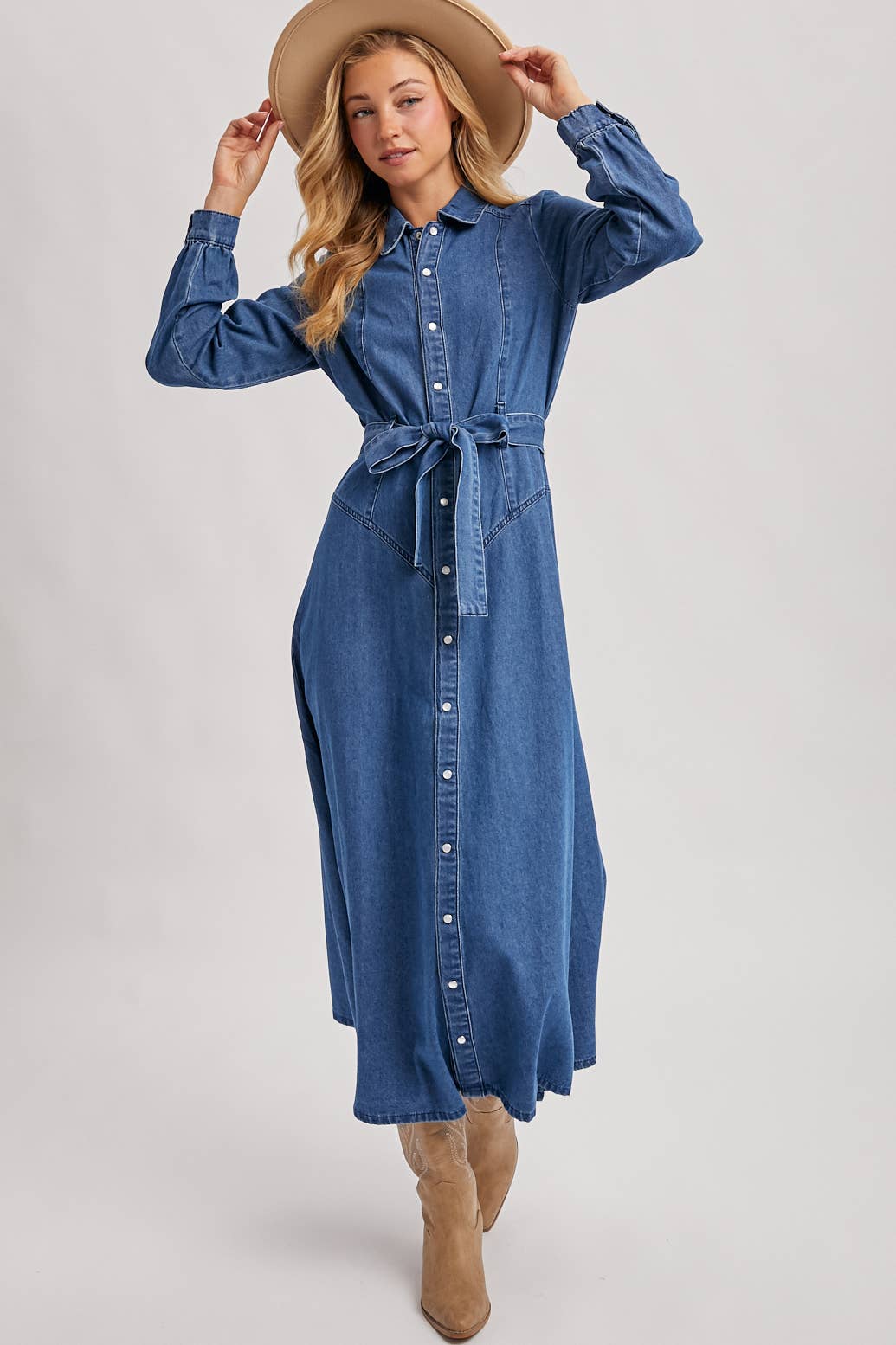 Ginny Denim Maxi Dress