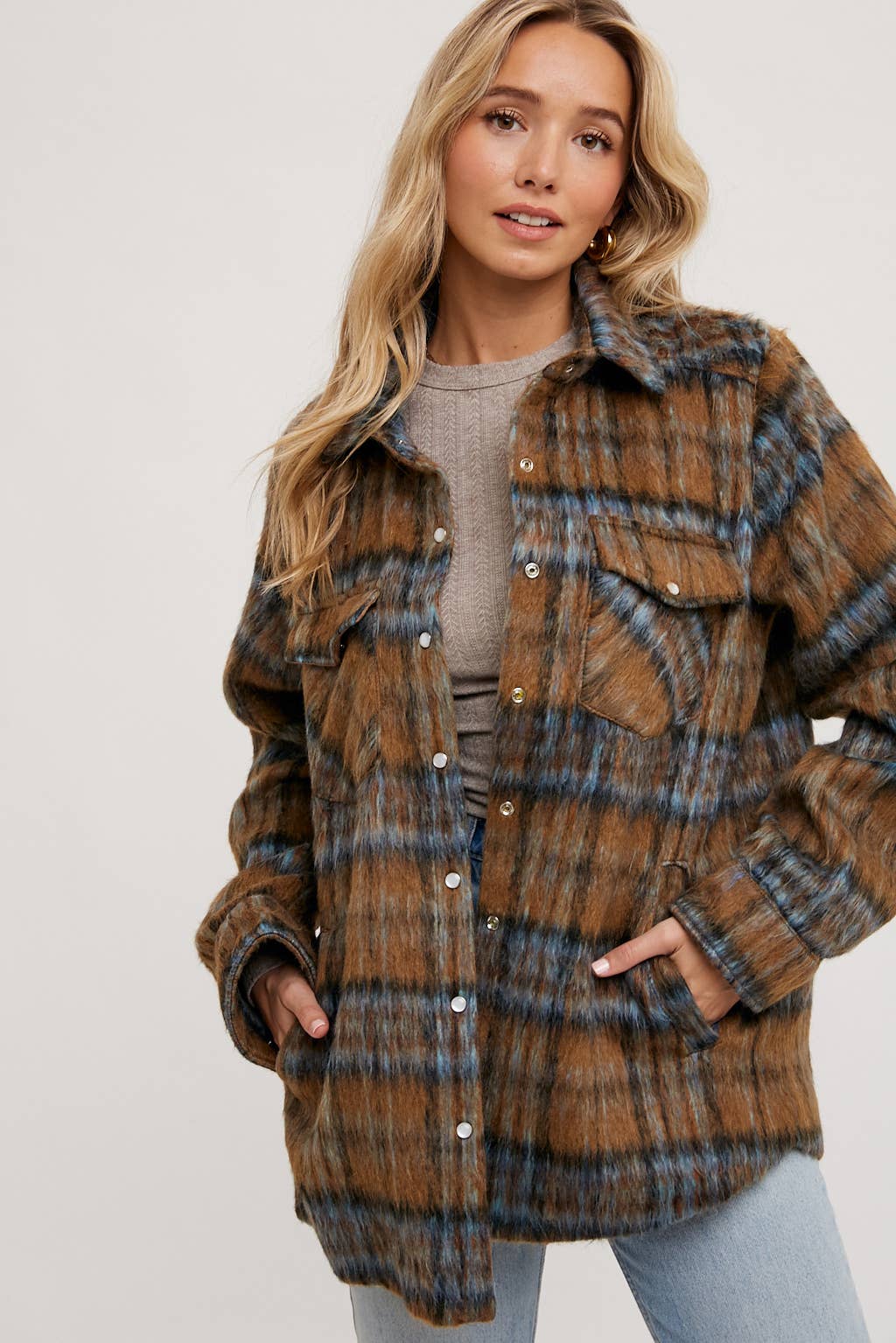 Lydia Brushed Flannel Shacket