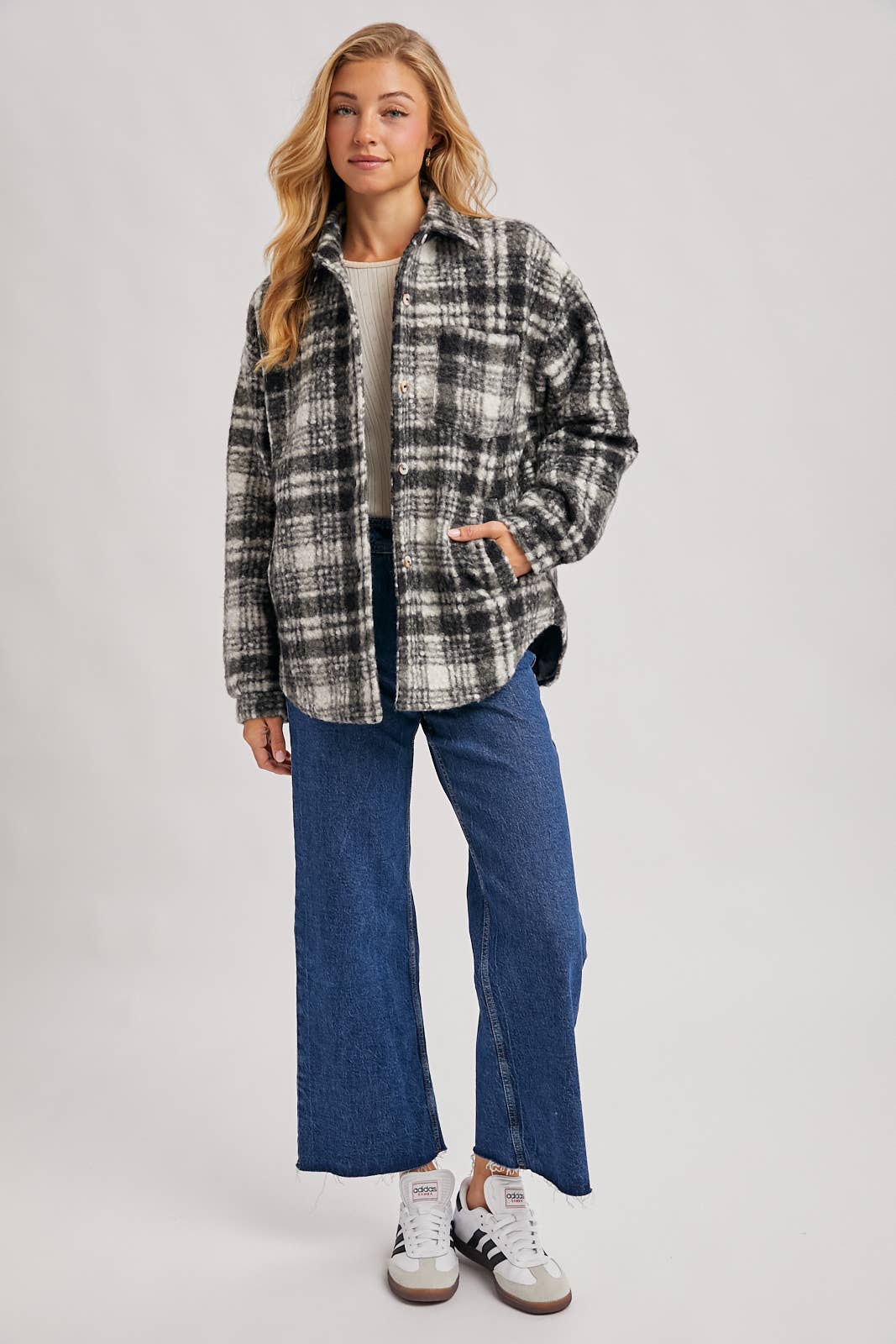 Riley Boucle Plaid Shacket