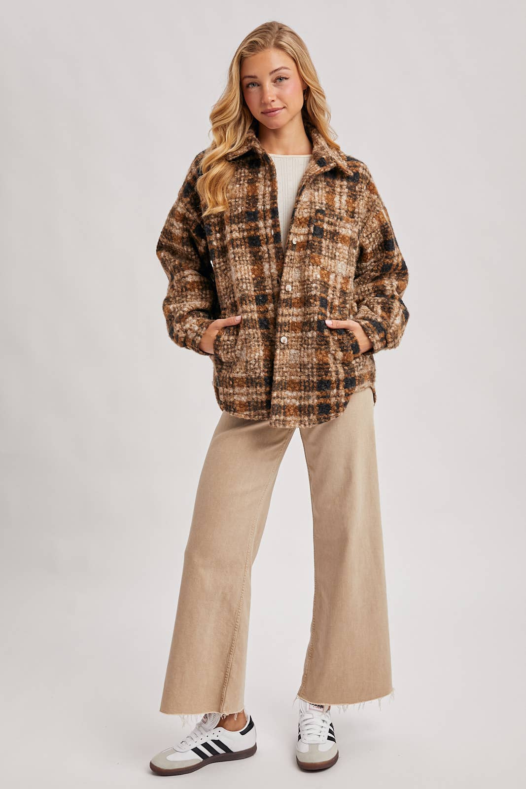 Riley Boucle Plaid Shacket