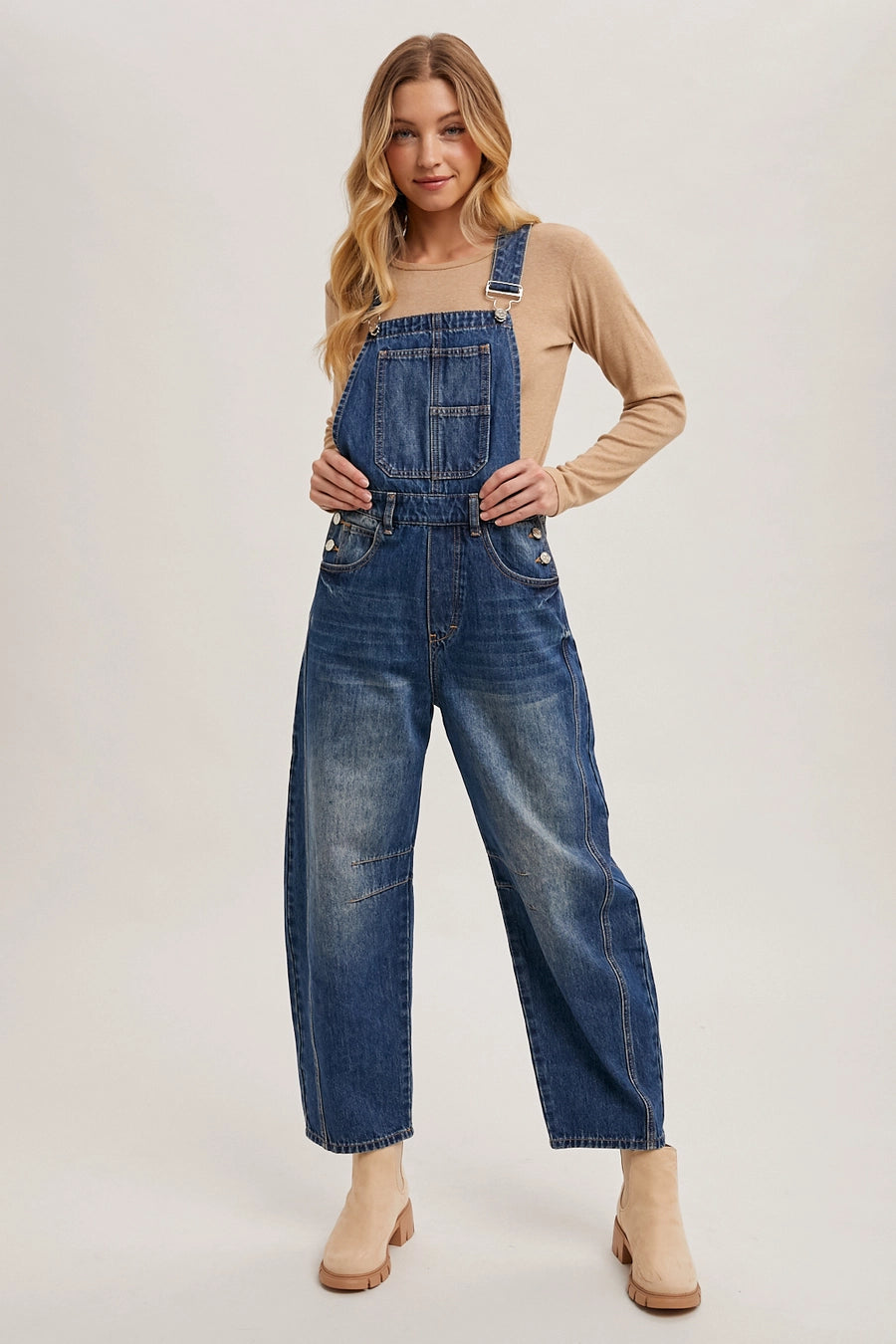 Sloan Denim Barrel Overalls