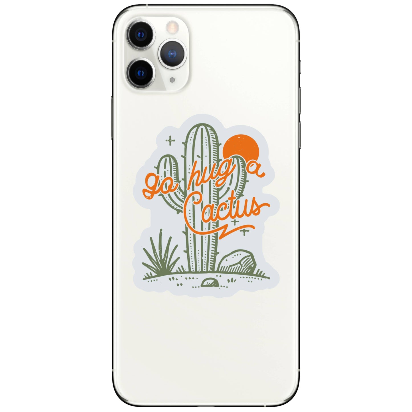 Go Hug A Cactus Vinyl Sticker