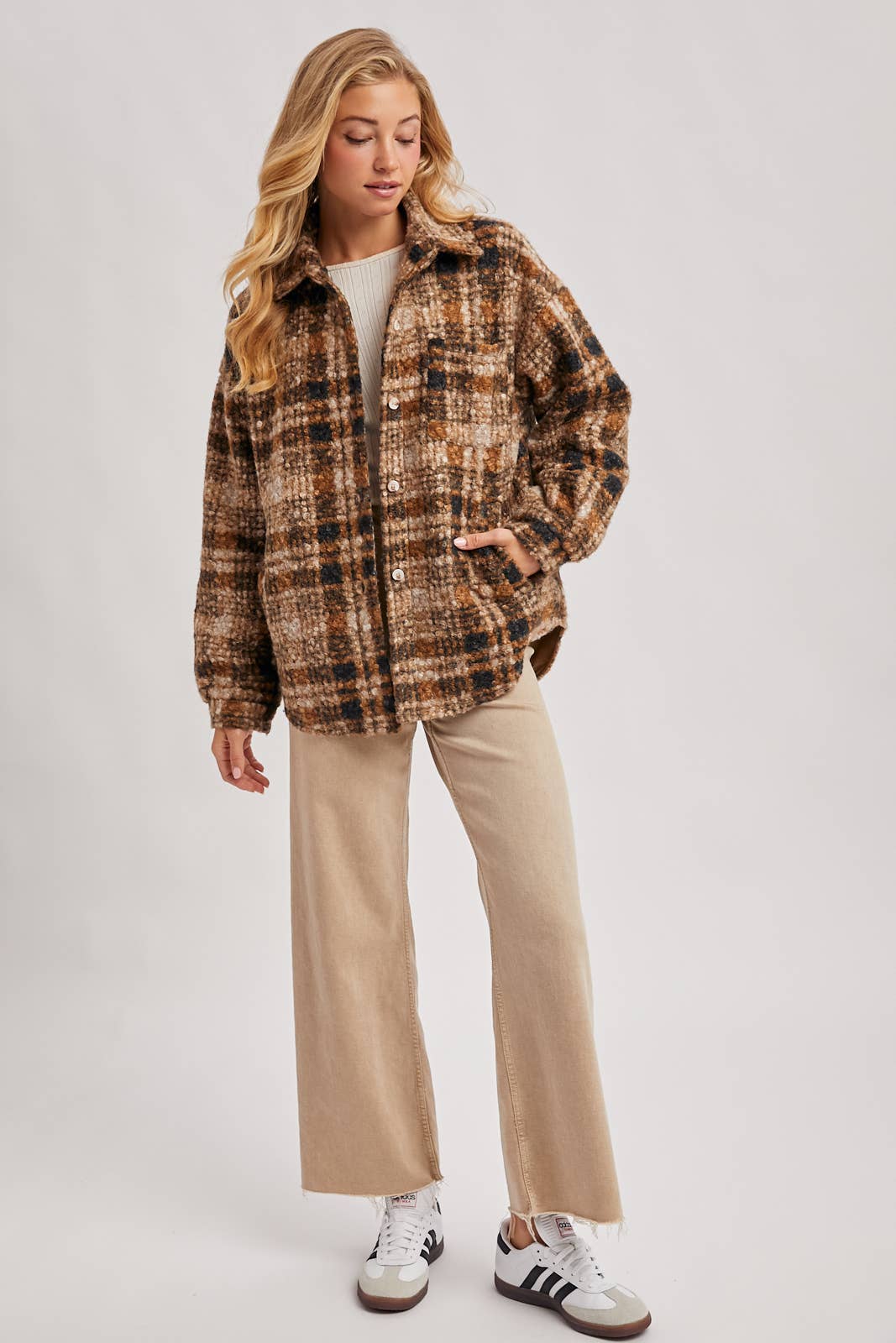 Riley Boucle Plaid Shacket