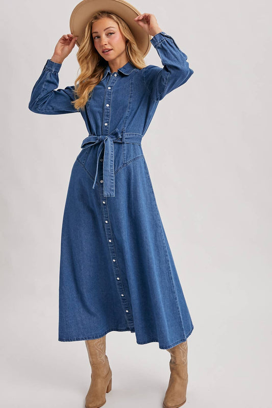 Ginny Denim Maxi Dress