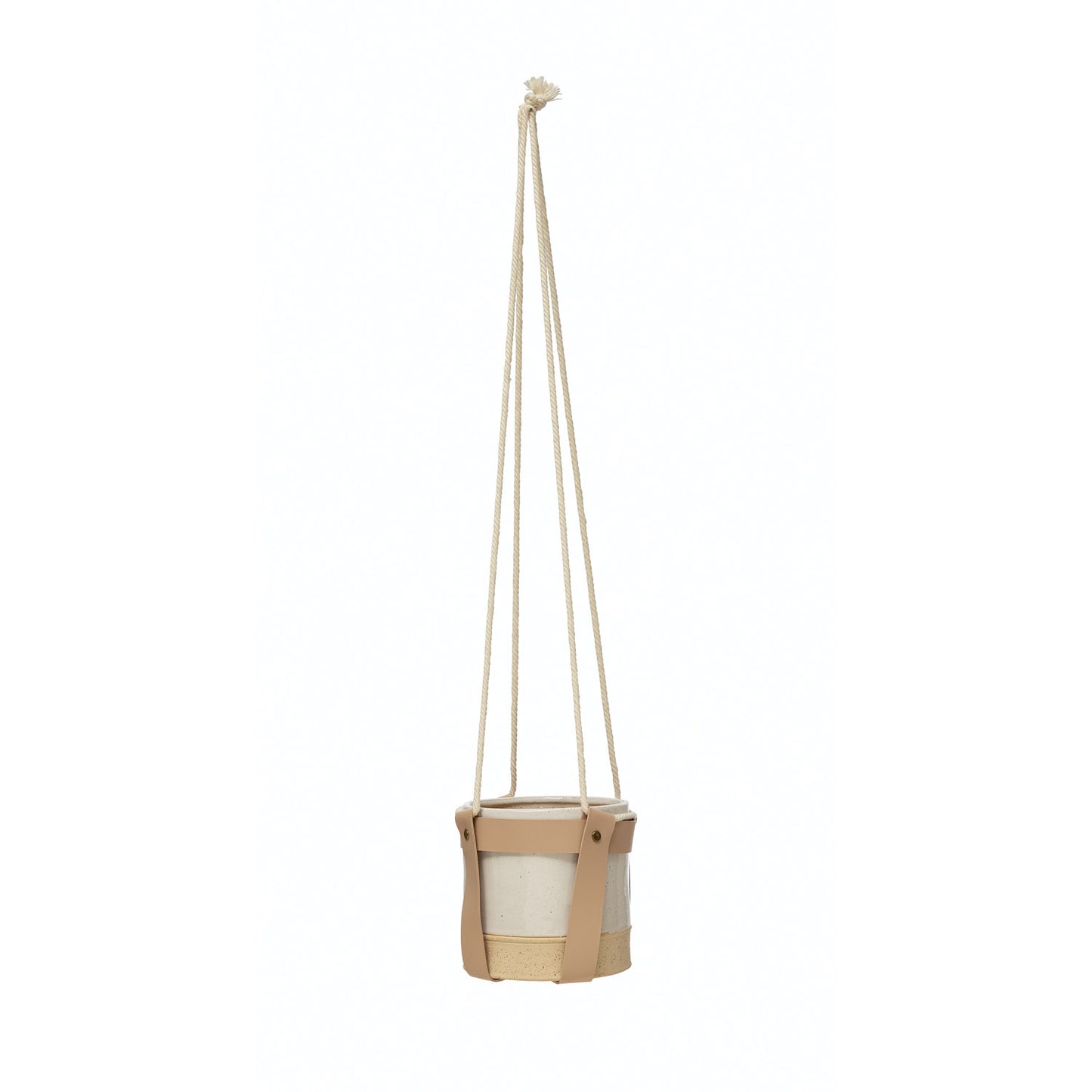 Faux Leather Hanging Planter
