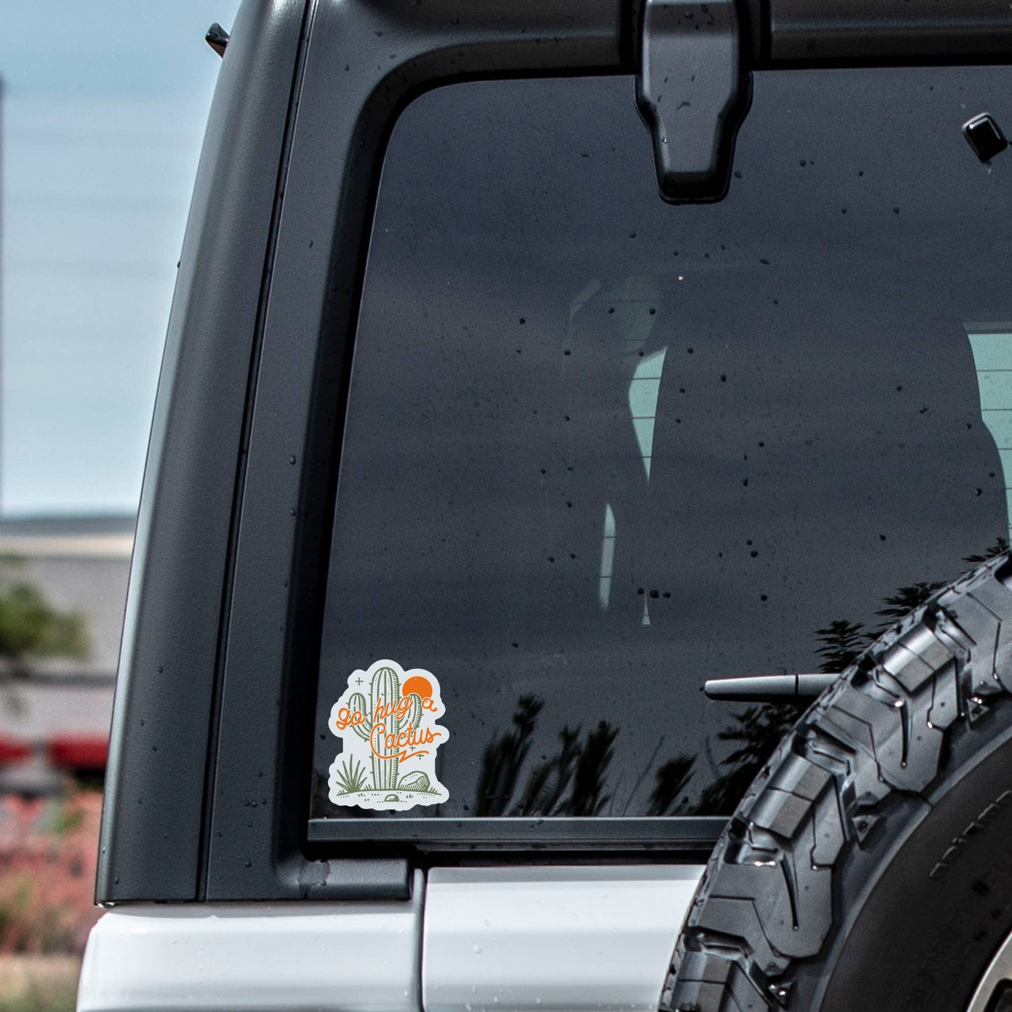 Go Hug A Cactus Vinyl Sticker