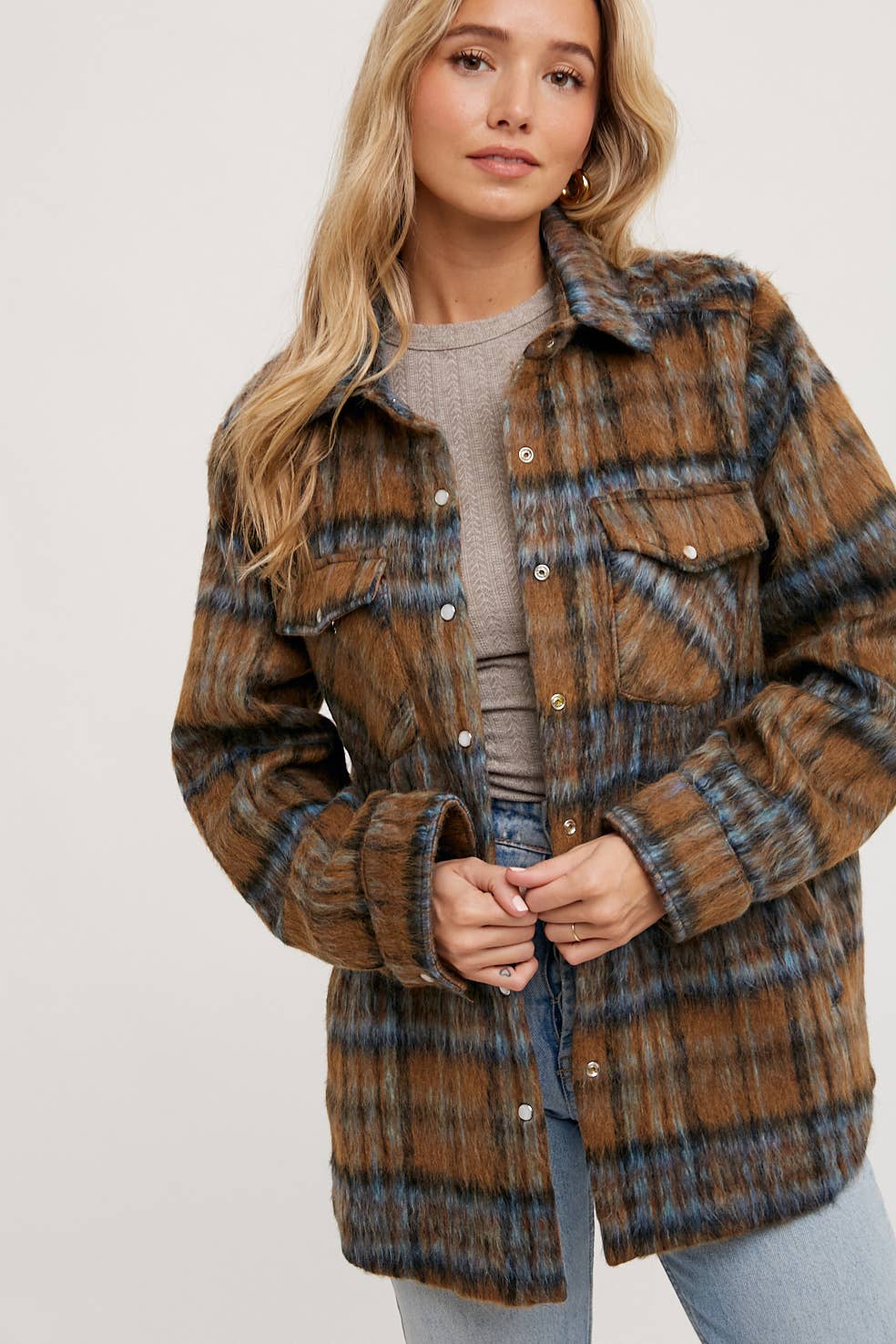 Lydia Brushed Flannel Shacket