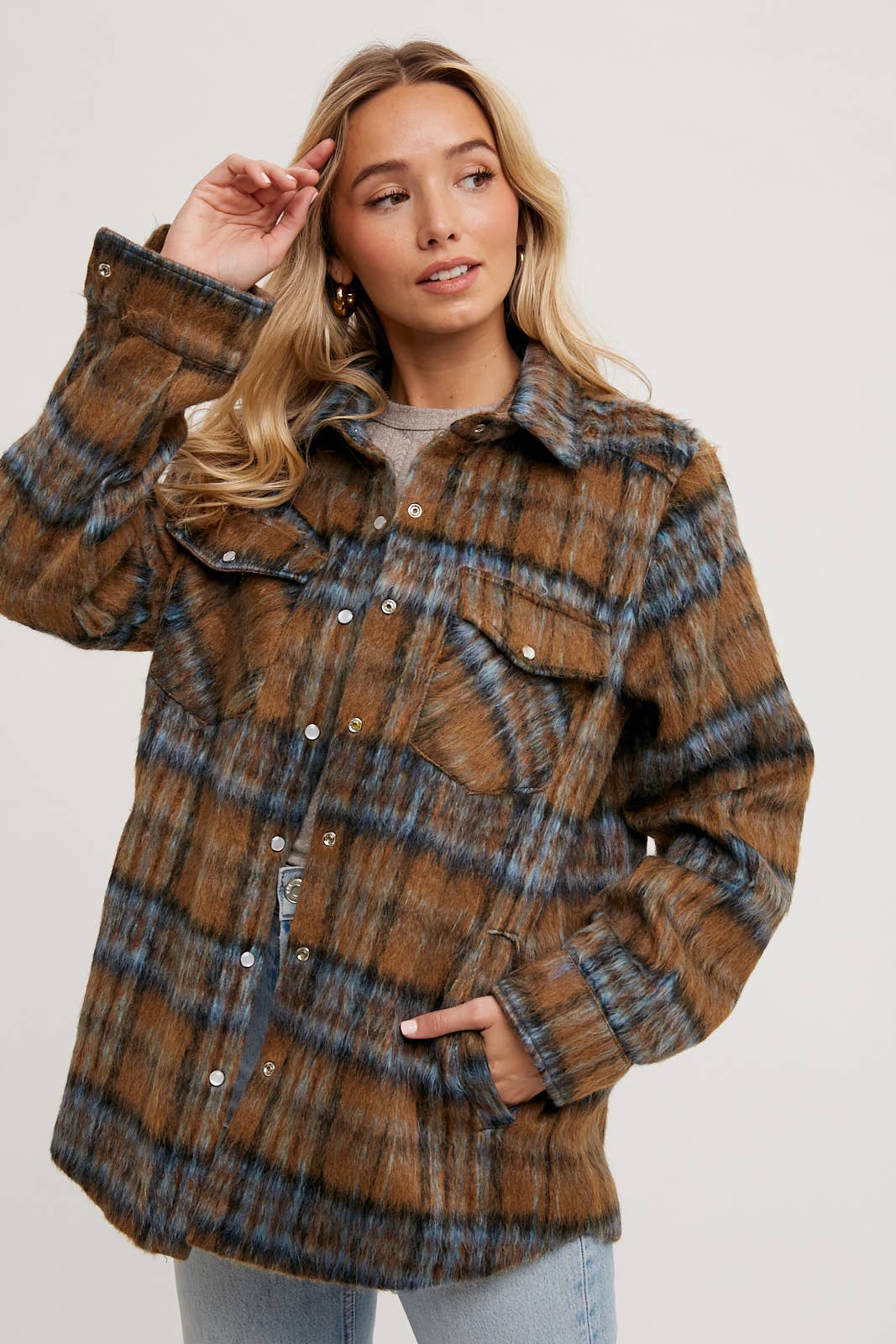 Lydia Brushed Flannel Shacket