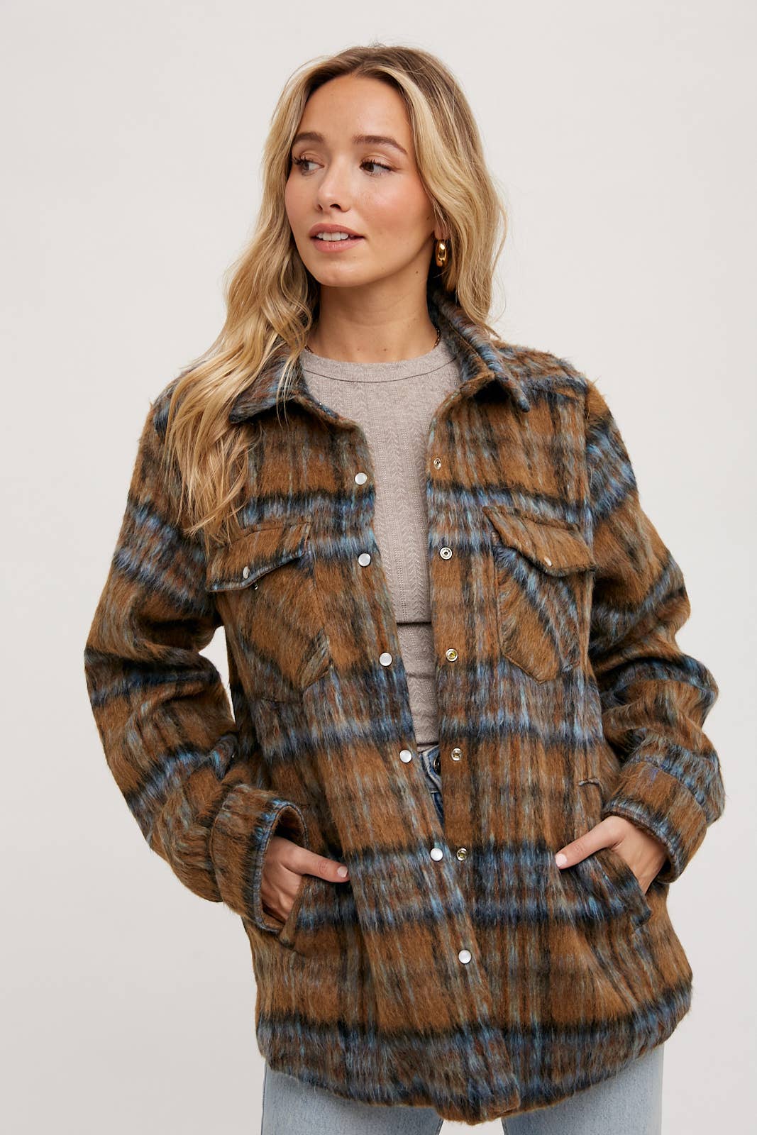 Lydia Brushed Flannel Shacket