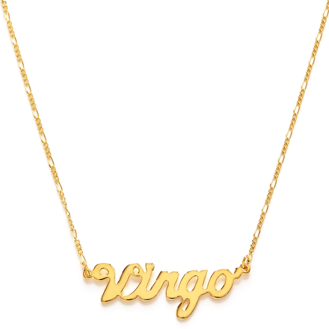 Zodiac Script Necklace