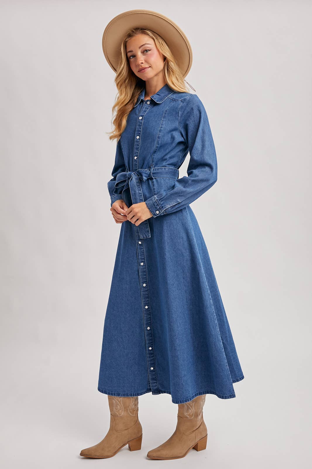 Ginny Denim Maxi Dress