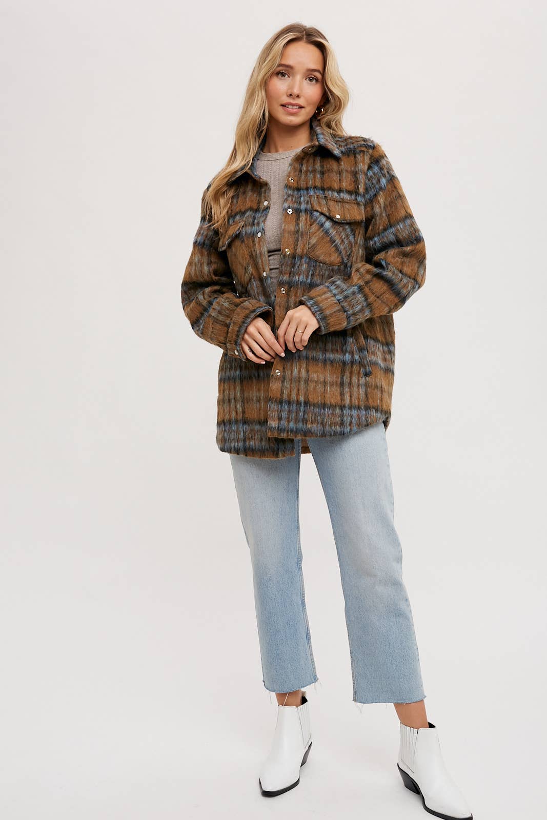 Lydia Brushed Flannel Shacket