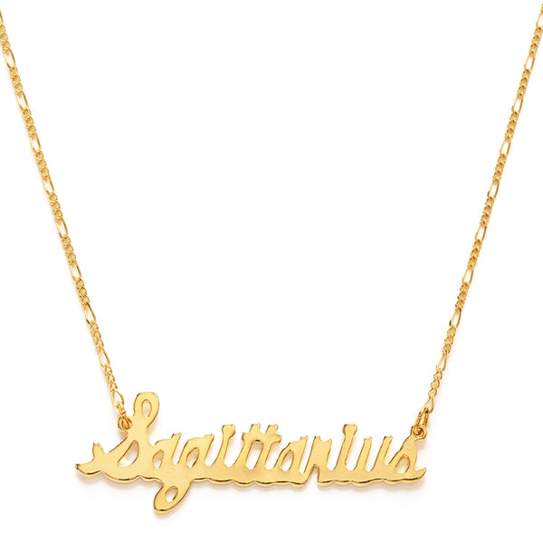 Zodiac Script Necklace