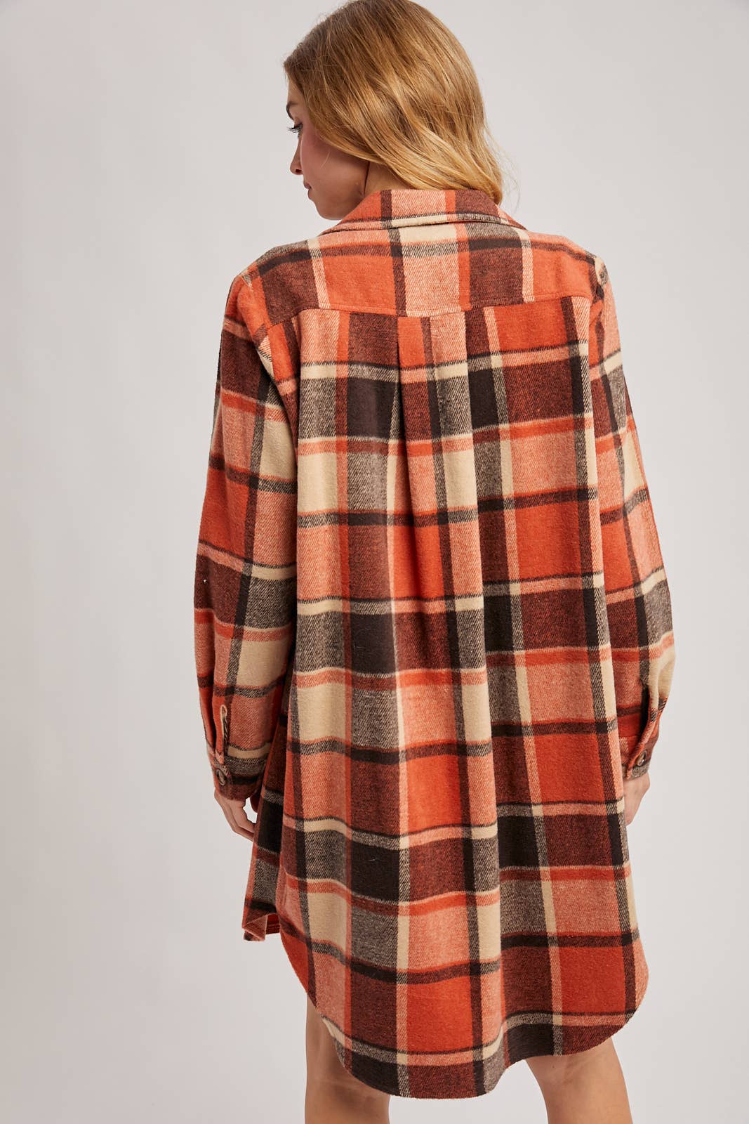 Olena Flannel Longline Shacket