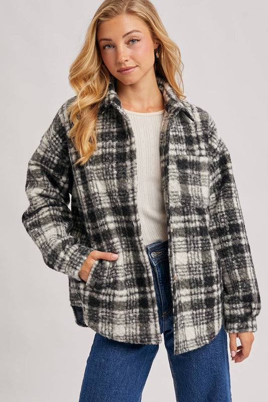 Riley Boucle Plaid Shacket
