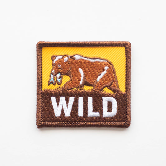 Wild Bear Embroidered Iron on Patch