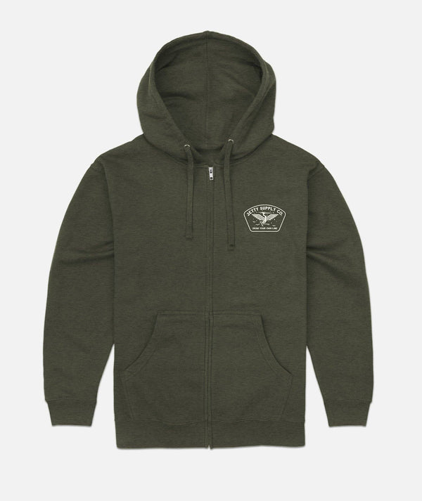 Heron Zip Up Hoodie