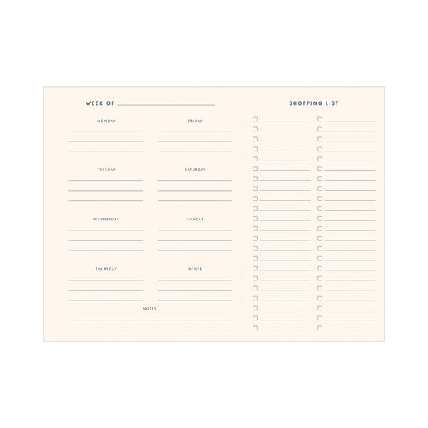 Retro Weekly Meal Planner