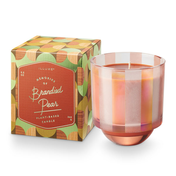 Brandied Pear Striped Candle