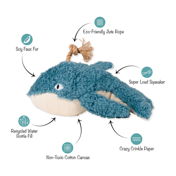 OH WHALE DOG TOY
