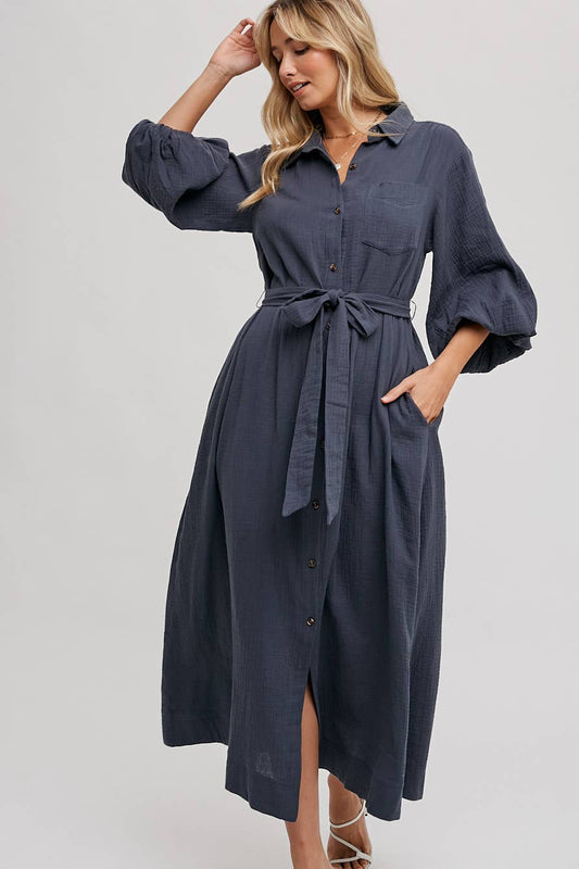 Briar Belted Midi Dress