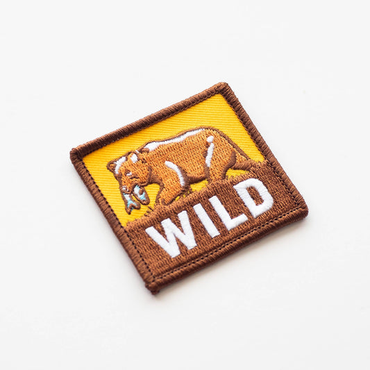 Wild Bear Embroidered Iron on Patch