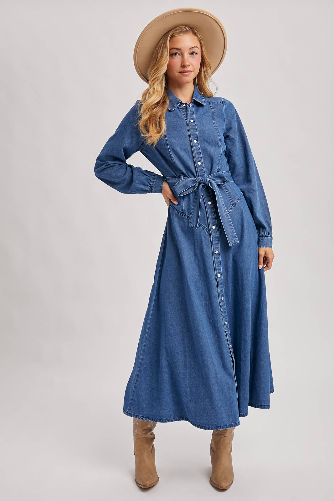 Ginny Denim Maxi Dress