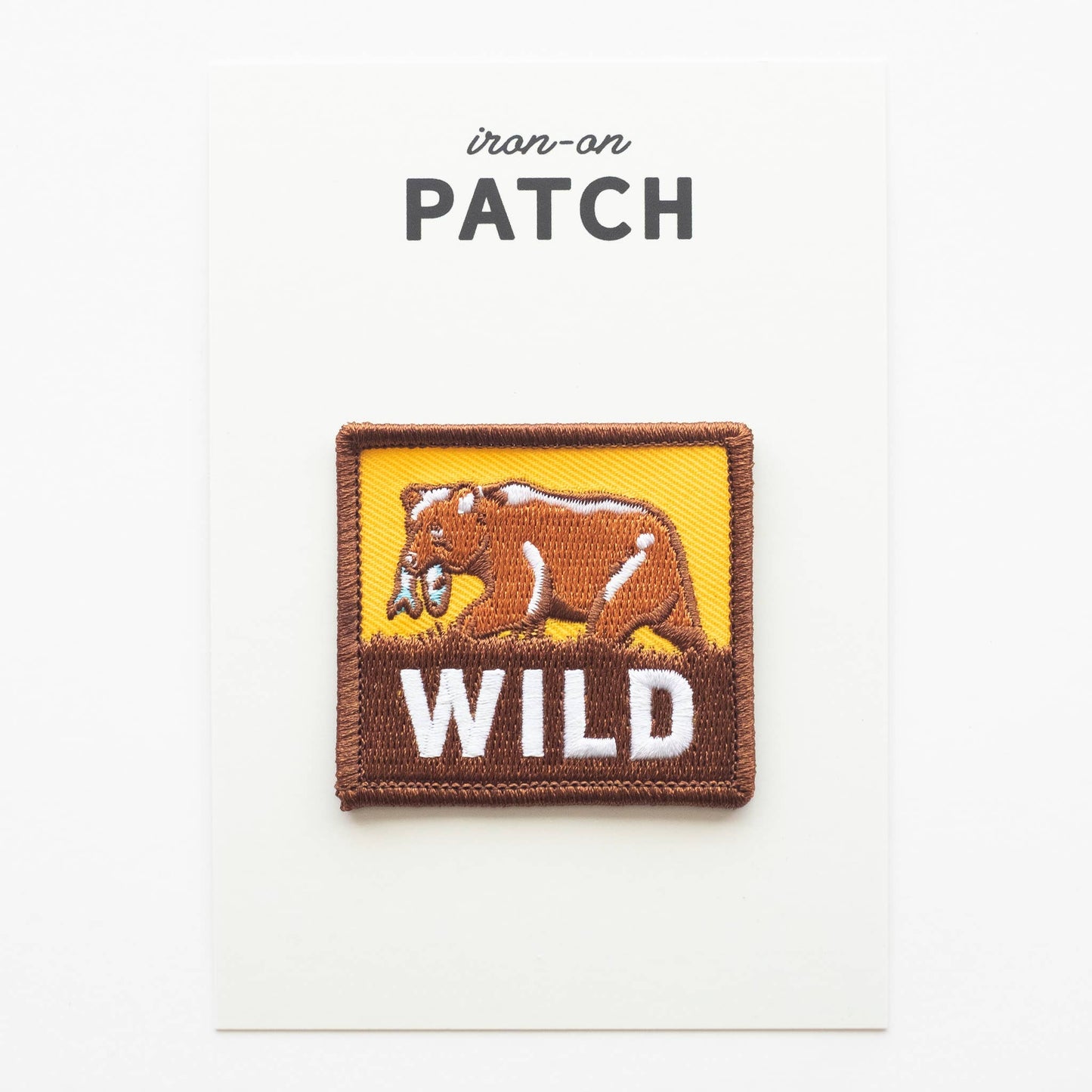 Wild Bear Embroidered Iron on Patch