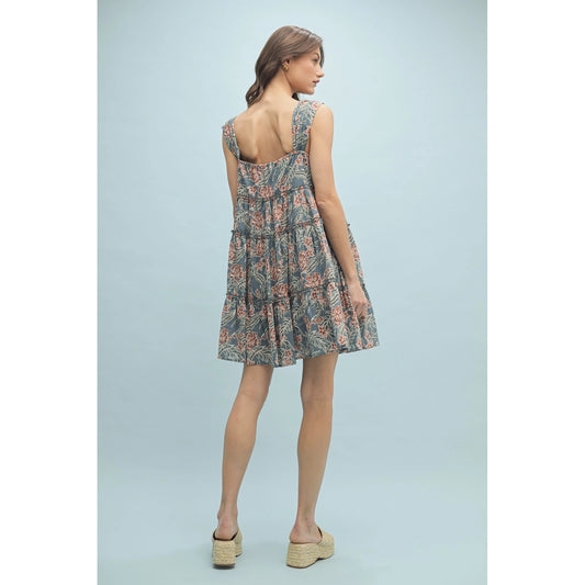 Hannah Floral Tiered Mini Dress