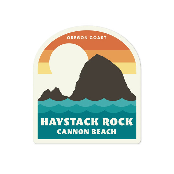 Haystack Rock, Cannon Beach Oregon Sticker