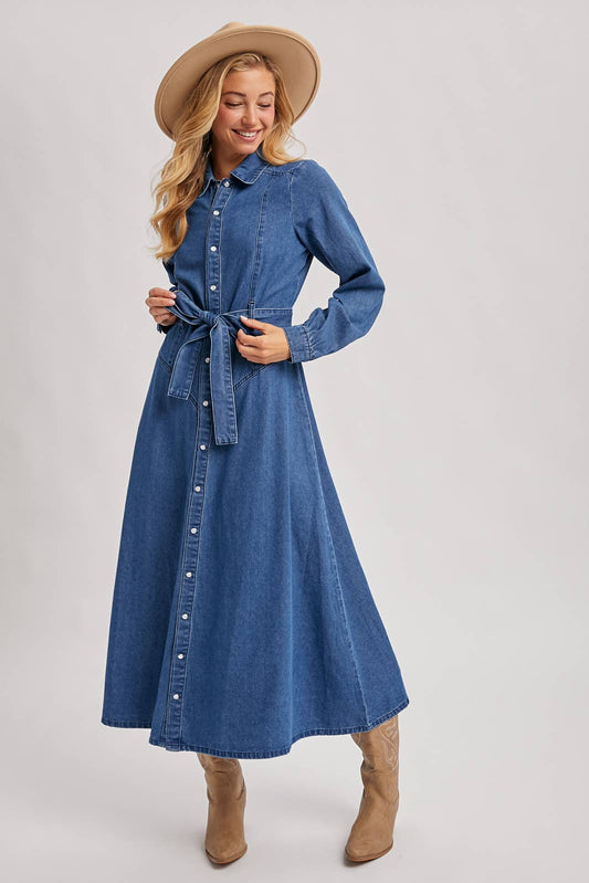 Ginny Denim Maxi Dress
