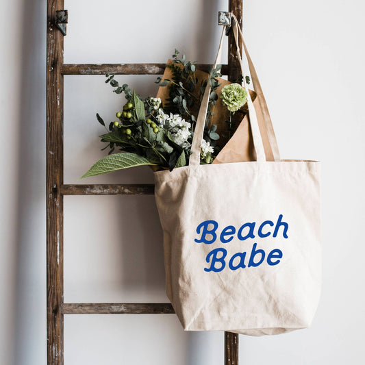 Beach Babe Cotton Canvas Tote Bag