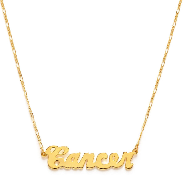Zodiac Script Necklace