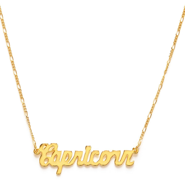 Zodiac Script Necklace