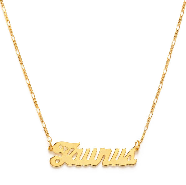 Zodiac Script Necklace