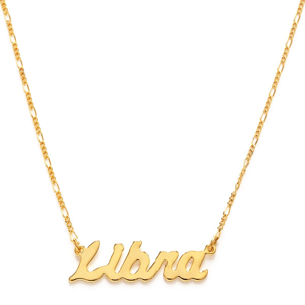 Zodiac Script Necklace
