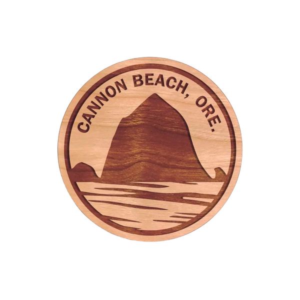 Haystack Rock Wooden Pin