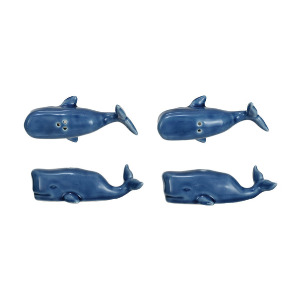 Whale Salt & Pepper Shakers