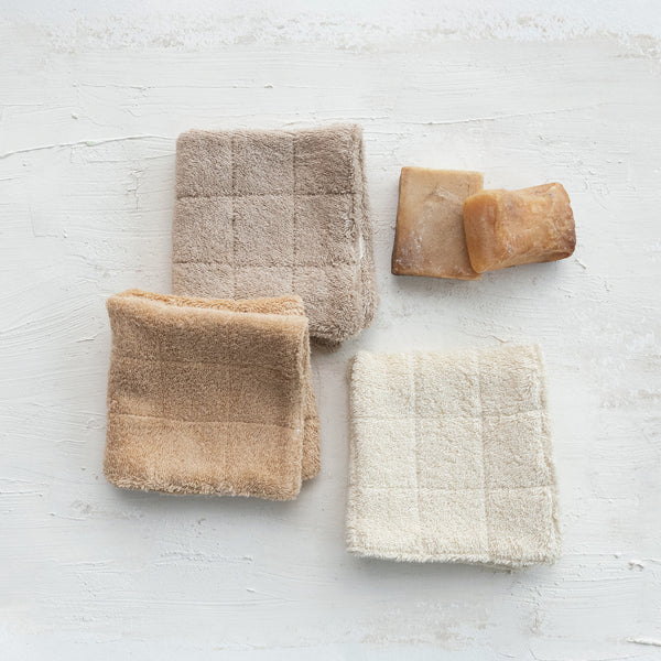 Quilted Cotton Terry Wash Cloth