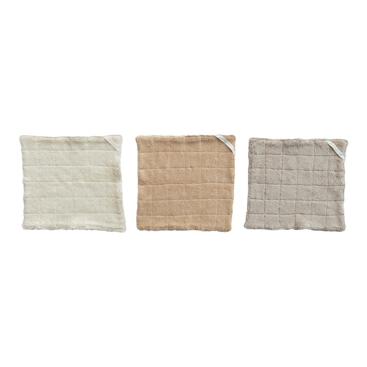 Quilted Cotton Terry Wash Cloth