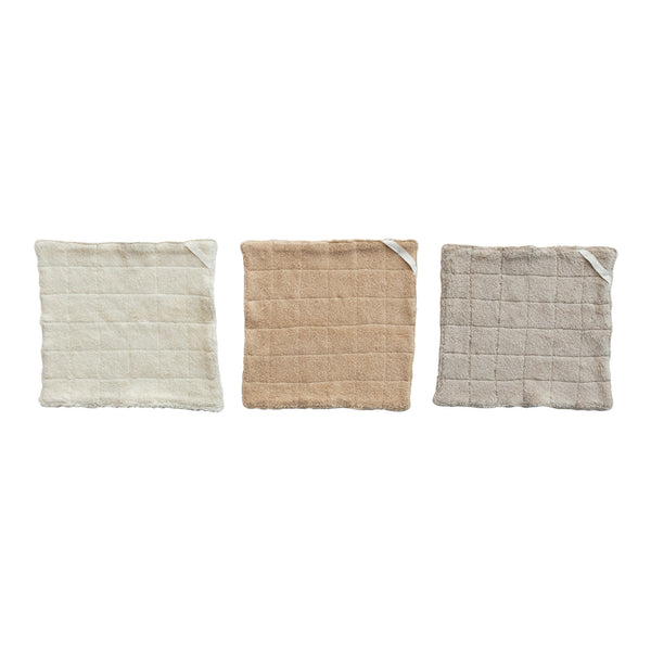 Quilted Cotton Terry Wash Cloth