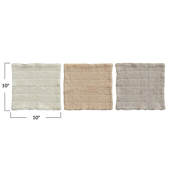 Quilted Cotton Terry Wash Cloth