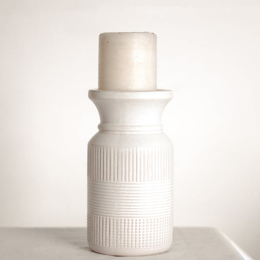 White Line Candle Holder