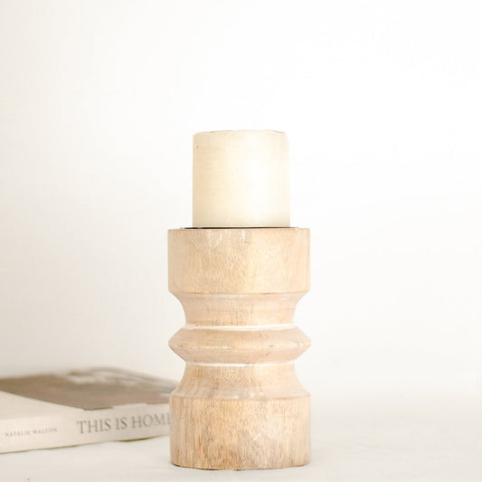 Busker Mango Wood Candleholder