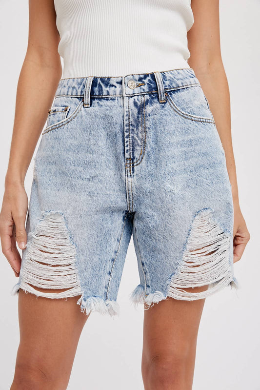 Ash Ripped Boyfriend Shorts