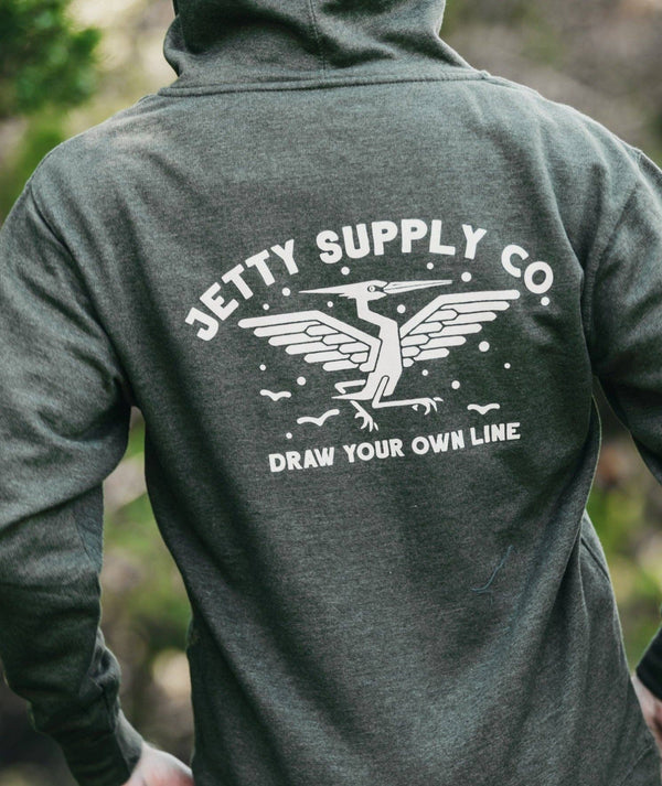 Heron Zip Up Hoodie