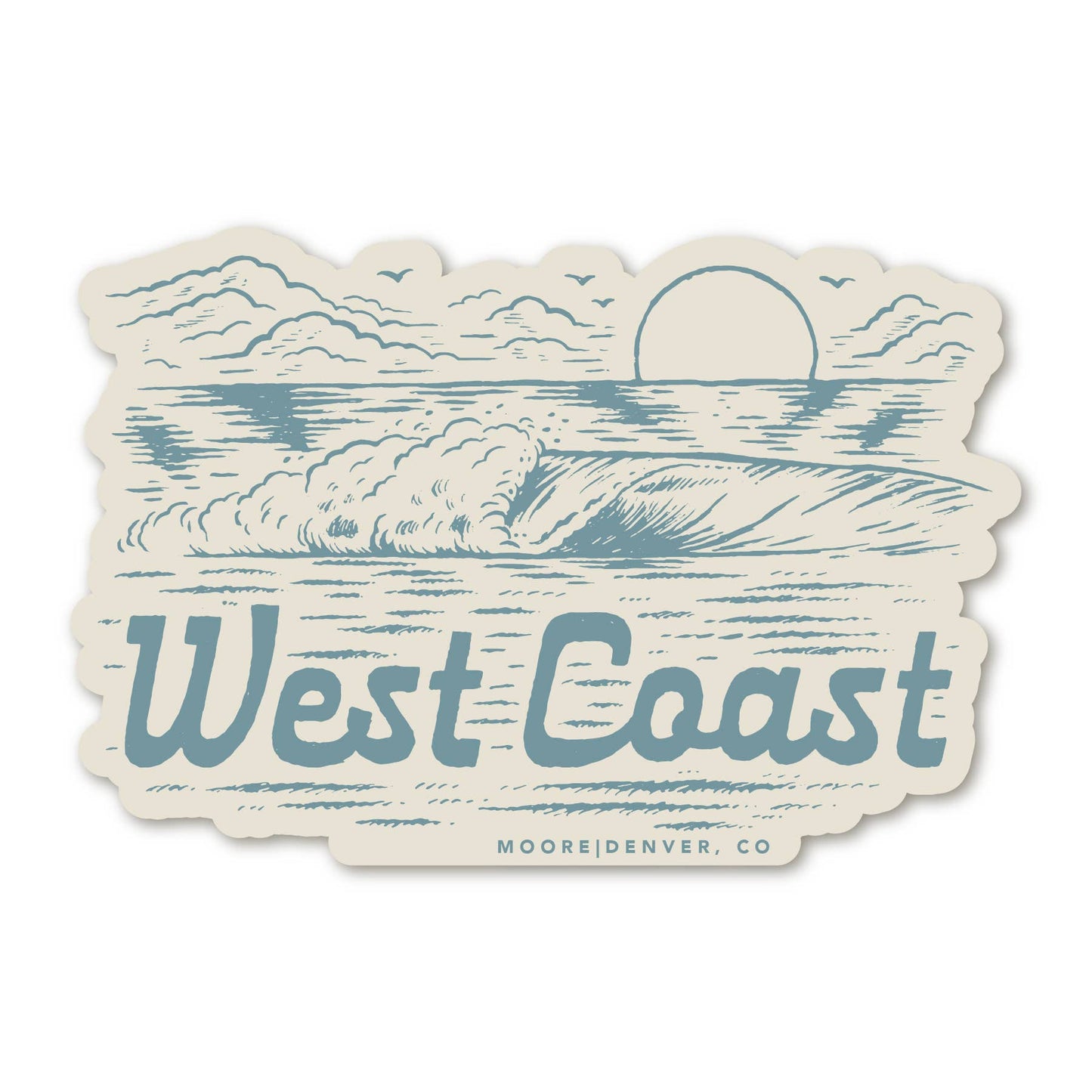 West Coast Wave Sticker